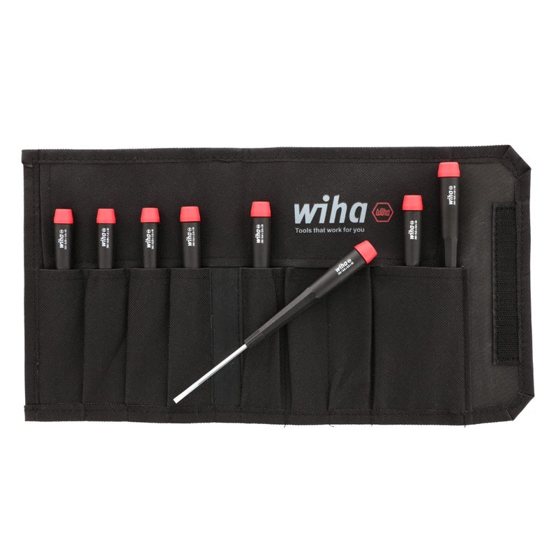 Wiha 26098 Precision Slotted Screwdriver Set in Canvas Pouch, 8 Piece Set - Image 2